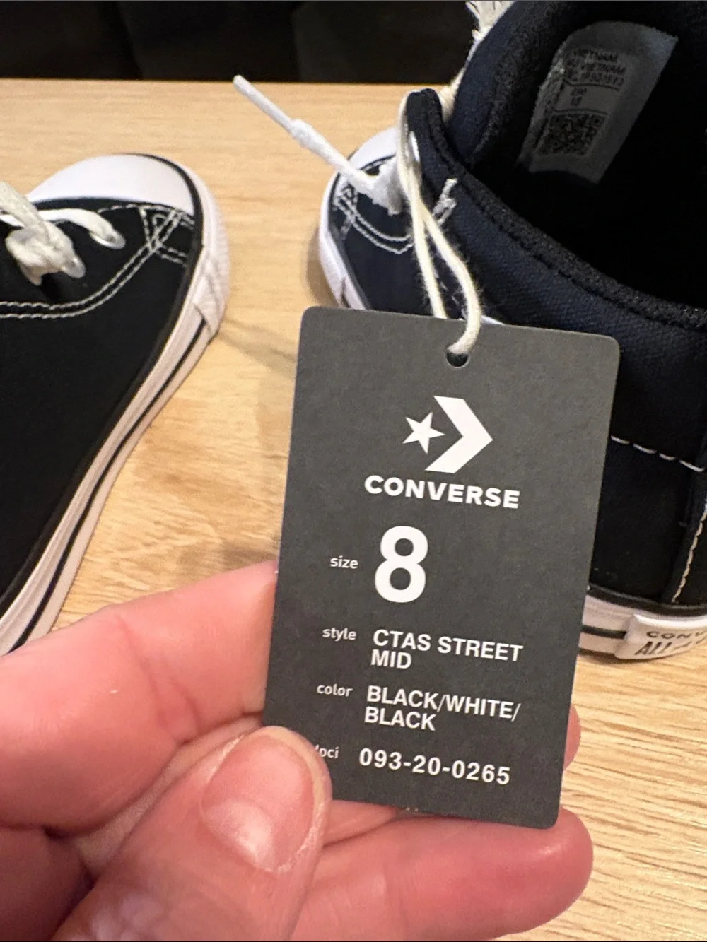 Converse Kids Black and White Canvas High-Top Sneakers